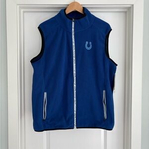 NWT NFL Colts Fleece Vest Size L